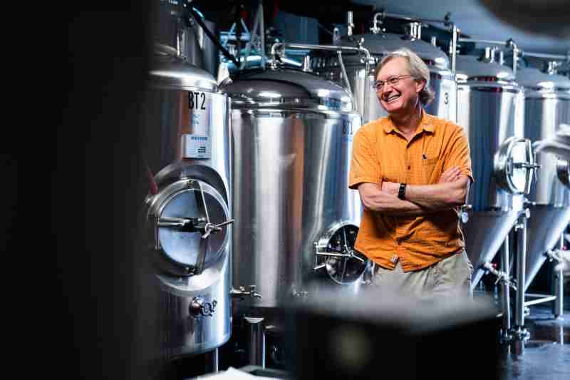 Mark Staves looking on during a brewing session.